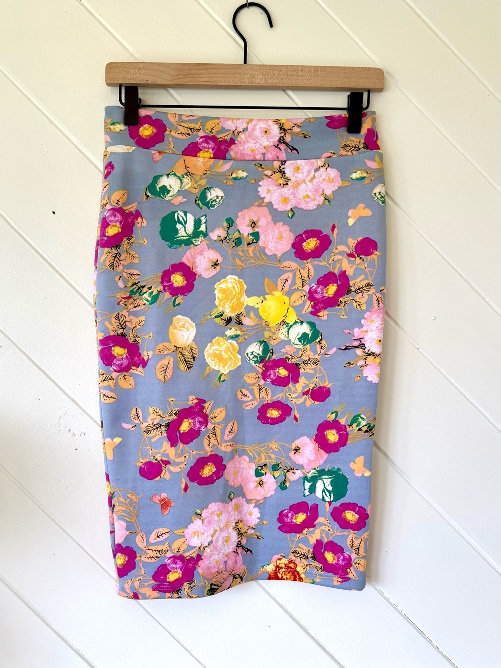 Nana stretch floral pencil skirt